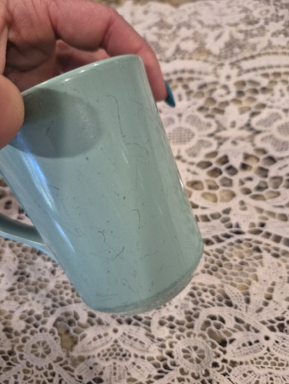 Vintage Fiestaware, Aqua Ceramic Gravy Boat and Small Pitcher